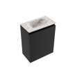 MONDIAZ TURE-DLUX Meuble toilette - 40cm - Urban - EDEN - vasque Glace - position centrale - sans trou de robinet SW1103107