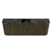 Mondiaz JOYA-DLUX 123.2cm toiletmeubel - ronding links en rechts kleur Shadow - Wastafel FAYE positie Midden 1 kraangat kleur Lava. SW1422876
