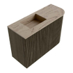 Mondiaz JOYA-DLUX 61.6cm meuble de toilette - arrondi droit couleur Shadow - Vasque FAYE position Gauche 1 trou de robinet couleur Arena. SW1426250