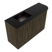 Mondiaz JOYA 71.6cm meuble de salle de bains - arrondi droit couleur Shadow - Vasque FAYE position Gauche 1 trou de robinet couleur Urban. SW1421504