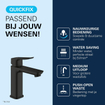Grohe Dice Mitigeur de lavabo - taille M - sur pied - vidage clic-clac - noir mat SW1440569