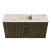 Mondiaz JOYA-DLUX 80cm meuble de salle de bains - couleur Shadow - Vasque FAYE position Milieu 1 trou de robinet couleur Nata. SW1424959