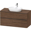 Duravit D-neo Meuble sous vasque 120x55x66.4cm 2 tiroirs Noyer (foncé) mat SW641264