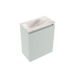 MONDIAZ TURE-DLUX Meuble toilette - 40cm - Greey - EDEN - vasque Frappe - position gauche - sans trou de robinet SW1102766