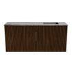 Mondiaz JOYA-DLUX 90cm meuble de salle de bains - couleur Walnut - Vasque FAYE position Droite 1 trou de robinet couleur Sombra. SW1424741