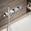 Hotbath Chap mitigeur douche encastrable avec 2 robinets d'arret 061 chrome SW11422