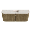 Mondiaz JOYA-DLUX 103.2cm toiletmeubel - ronding links en rechts kleur Dusk - Wastafel FAYE positie Midden 1 kraangat kleur Frappe. SW1423119