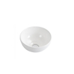 Royal Plaza Terra Fonteinplank - 40x25x10cm - met handdoekhouder - waskom wit glans - fonteinkraan gunmetal - afvoerplug - sifon - kastanje (walnoot) SW1576331