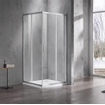 Marenza Casus Cabine de douche - 90x90x200cm - entrée d'angle - verre clair - profilé - chrome SW773917