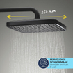 GROHE Vitalio Comfort 250 Quickfix Regendoucheset - 25cm - hoofddouche - vierkante handdouche - 2 straalsoorten - met douchethermostaat - mat zwart SW1126675