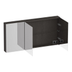 BRAUER Impress armoire de toilette - 140x70x15cm - sans éclairage - avec 3 portes miroir double face - Timber Anthracite SW1199037