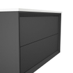 Saniclass Prime Core Wastafelonderkast - 80x55x45cm - 2 lades - push to open - MDF - mat antraciet met wastafel SHOWROOMMODEL SHOW25065