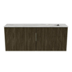 Mondiaz JOYA-DLUX 100cm meuble de toilette - couleur Shadow - Vasque FAYE position Droite Sans trou de robinet couleur Glace. SW1422791