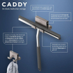 Tiger Caddy Handdoekhaak - voor glaswand - 6-8mm - dubbel RVS geborsteld SW877194