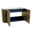 Mondiaz JOYA-DLUX 71.6cm toiletmeubel - ronding links kleur Dusk - Wastafel FAYE positie Rechts 1 kraangat kleur Ostra. SW1423424