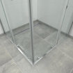 Marenza Slide Quick Fit Cabine de douche - carré - 90x90x195cm - entrée d'angle - 2 porte coulissante - anti-calcaire - chrome mat SW238229