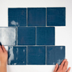 Terravito Viondo wandtegel - 13x13cm - 10mm - Vierkant - Marine blauw Glans SW542671