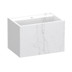 BRAUER Cube Lavabo pour meuble - 60x40x45.7cm - sans trop-plein - 1 vasque - 1 trou de robinet - composite - Calacatta Gold SW957302