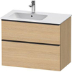 Duravit D-neo Meuble sous vasque 81x46.2x62.5cm 1 tiroir Chêne naturel mat SW641018