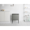 Brabantia Bo Touch Bin Poubelle - 36 litres - seau intérieur en plastique - mineral concrete grey SW1117507