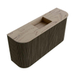 Mondiaz JOYA-DLUX 83.2cm toiletmeubel - ronding links en rechts kleur Shadow - Wastafel FAYE positie Midden Zonder kraangat kleur Arena. SW1426251