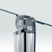 Saniclass ID05 Porte pliante 70x190cm profil aluminium et verre de sécurité 5mm anti-calcaire chrome SW8414
