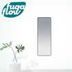 FugaFlow Eccelente Arredo Rectangle spiegel badkamerspiegel - 140x50cm - rechthoek - afgerond - frame - mat zwart SW1123629