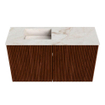 Mondiaz JOYA-DLUX Meuble de salle de bains 70cm - couleur Ruby - Vasque FAYE position Gauche 1 trou de robinet couleur Frappe. SW1423479