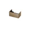 INK Wastafelonderkast - 80x45x37.6cm - 1 lade - push to open - met recht opdekfront - MFC - Zuiver eiken SW439451