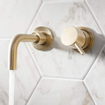 Crosswater MPRO Inbouw Wastafelkraan - inclusief inbouwdeel - 14cm en 22cm uitloop - geborsteld messing (goud) SW209286