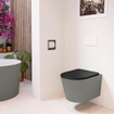 MONDIAZ LAVIE WC suspendu - 36x53cm - sans bride - Urban (noir) - softclose - quick-release - abattant WC - Smoke (gris) SW1208749