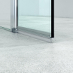Marenza Bellini Douche à l'italienne - 30x200cm - partie pivotante - verre de sécurité 8mm - anti-calcaire - chrome SW208806