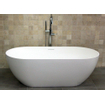 Zeza Iceland Baignoire îlot 170x80x55.5cm Solid Surface avec siphon Blanc mat SW241481