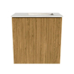 Mondiaz JOYA-DLUX Meuble de salle de bains - 40cm - couleur Oak - Vasque FAYE position Droite 1 trou de robinet couleur Ostra. SW1422191