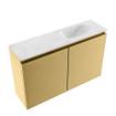 MONDIAZ TURE-DLUX meuble WC 80 cm Oro. EDEN lavabo Opalo position droite. Avec 1 trou de robinet. SW1104476