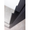 Riho Grid porte pivotante 90x200cm profil noir et verre transparent SW242172