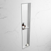 Mondiaz EASY Niche salle de bains - 89.5x8x29.5cm - à encastrer ou à monter - 2 compartiments - Plata | Talc SW1017080