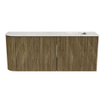 Mondiaz JOYA-DLUX 101.6cm toiletmeubel - ronding links kleur Dusk - Wastafel FAYE positie Rechts 1 kraangat kleur Ostra. SW1423412