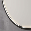 INK Sp24 miroir 100x4x100cm à leds en bas et en haut à couleur changeante miroir chauffant rond dans un cadre en acier aluminium noir mat SW693047