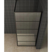 Wiesbaden Horizon Paroi de douche à l'italienne avec quadrillage 1100 x 2000 x 8 mm verre clair nano/noir mat SW242747