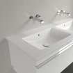 Villeroy & Boch Venticello Lavabo pour meuble 130x50cm 2 vasques avec trop-plein Ceramic+ stone white SW209621
