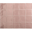 SAMPLE Terravito Viondo wandtegel - 13x13cm - 10mm - Vierkant - Roze Glans SW735958