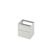 INK Wastafelonderkast - 60x45x65cm - 2 lades - greeploos - MDF lak - Hoogglans wit SW693196