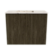 Mondiaz JOYA-DLUX 50cm toiletmeubel - kleur Shadow - Wastafel FAYE positie Links Zonder kraangat kleur Nata. SW1424940