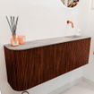 Mondiaz JOYA-DLUX 111.6cm toiletmeubel - ronding links kleur Ruby - Wastafel FAYE positie Rechts Zonder kraangat kleur Glace. SW1423582