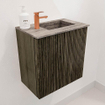 Mondiaz JOYA-DLUX 40cm toiletmeubel - kleur Shadow - Wastafel FAYE positie Rechts 1 kraangat kleur Oza. SW1425018