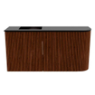 Mondiaz JOYA 81.6cm meuble de toilette - arrondi droit couleur Ruby - Vasque FAYE position Gauche Sans trou de robinet couleur Urban. SW1421854