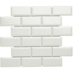 La Mosaic Factory Paris carreau mosaïque - 28,8x29,4cm - carrelage mural - Rectangulaire - Porcelaine Blanc Brillant SW258547