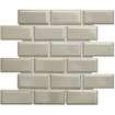 La Mosaic Factory Paris carreau mosaïque - 28,8x29,4cm - carrelage mural - Rectangulaire - Porcelaine Gris Clair Brillant SW258551