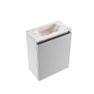 MONDIAZ TURE-DLUX Meuble de toilette 40cm Plata. EDEN lavabo Frappe position milieu. Sans trou de robinet. SW1102923